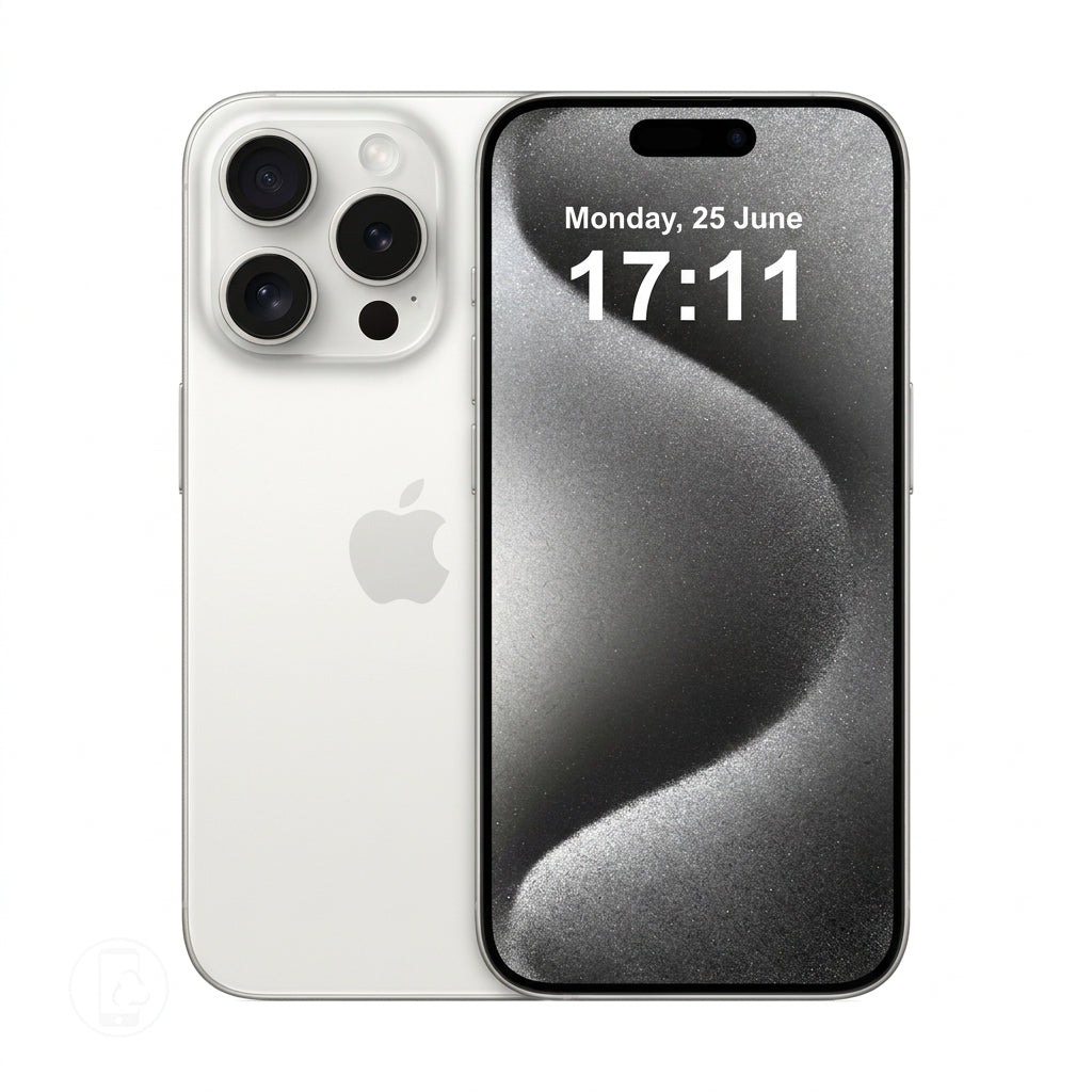 Apple iPhone 15 Pro 128GB White Titanium - Excellent - Refurbished